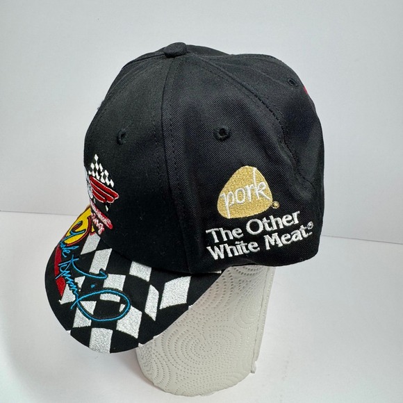 K-Products Pork The Other White Meat #46‎ Racing Hat Checkered Flag Cap Y2K - Picture 5 of 9